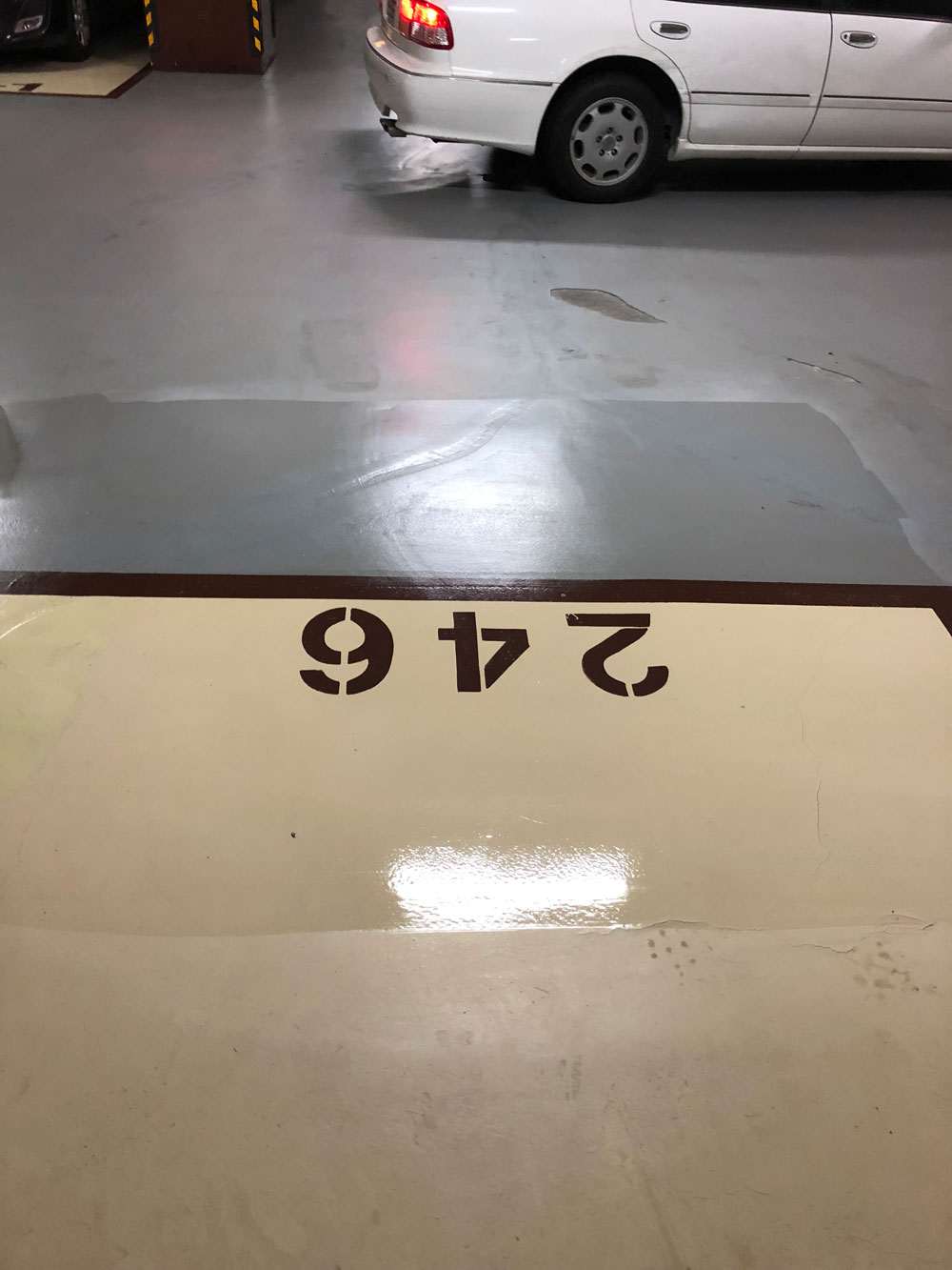 停車場地板清洗施做樣品